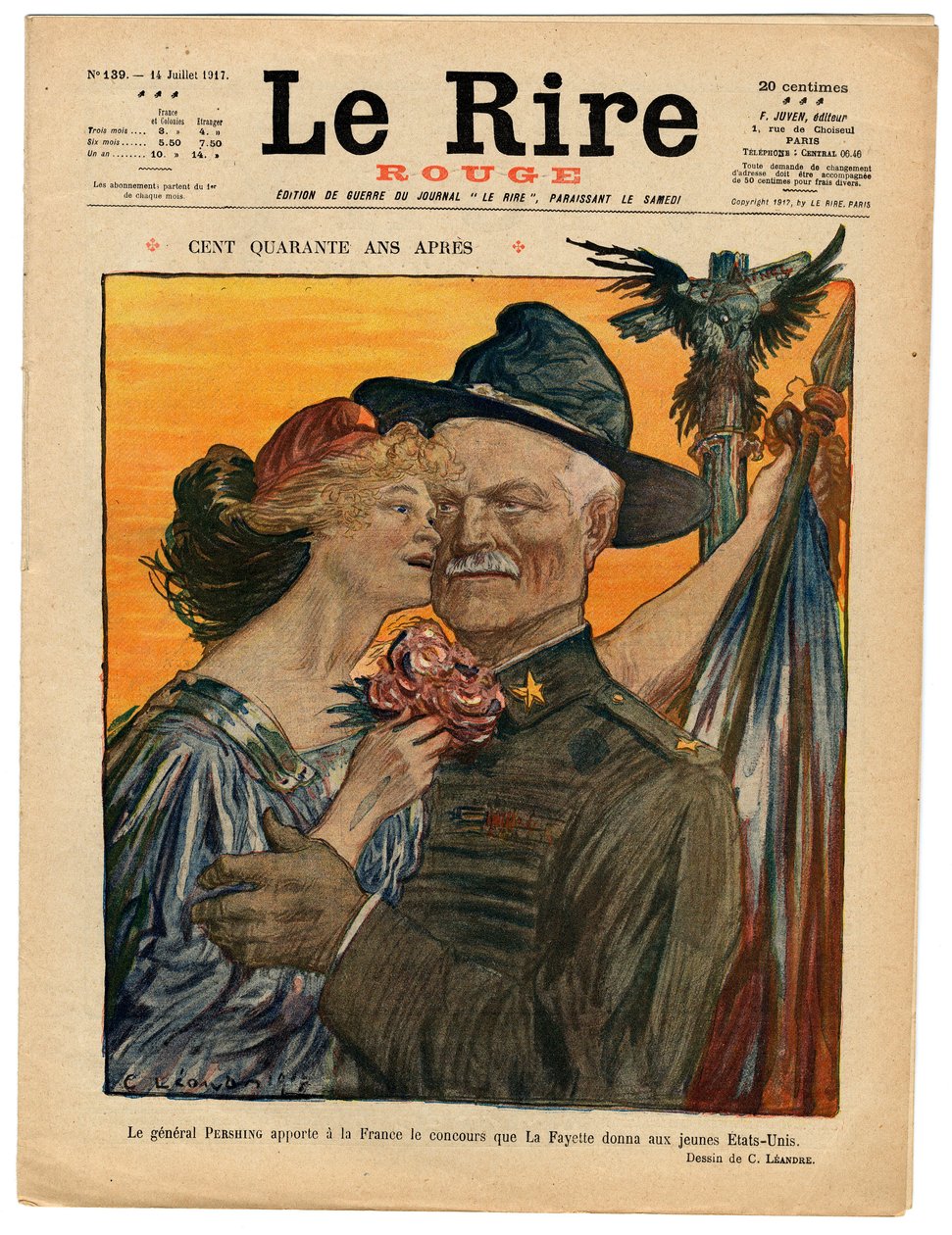 Cover af "" Le Lire rouge"", Satirisk i farver af Charles Leandre