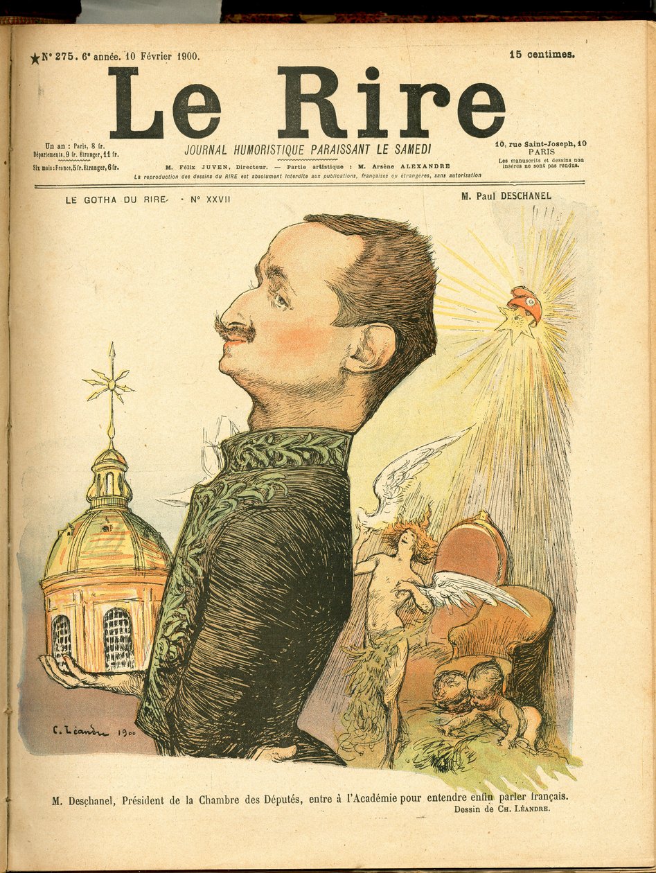 Cover af "" Latteren"", Satirisk i farver af Charles Leandre
