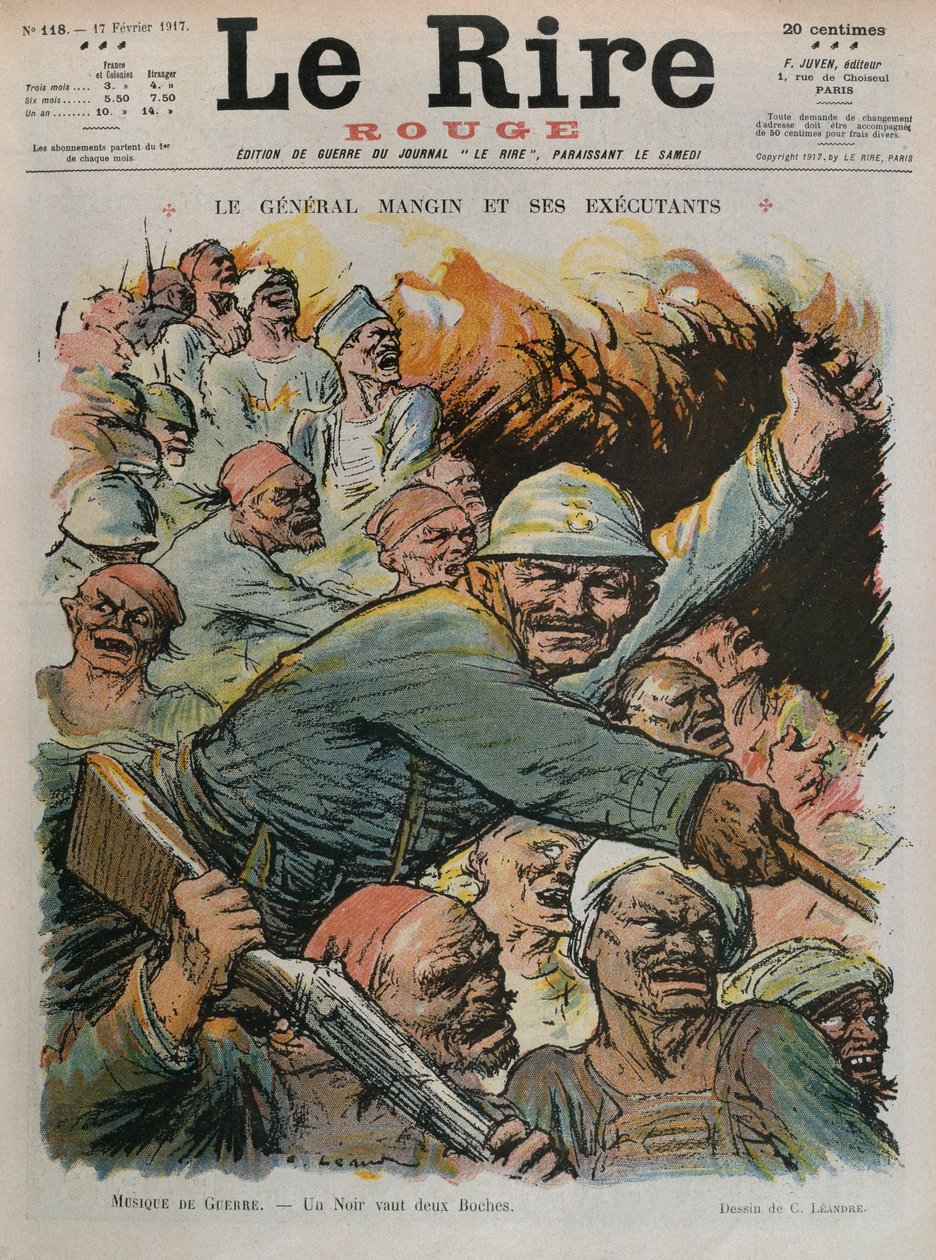 General Charles Mangin og hans underboere, en sort er så god som to Boches, forsideillustration fra 