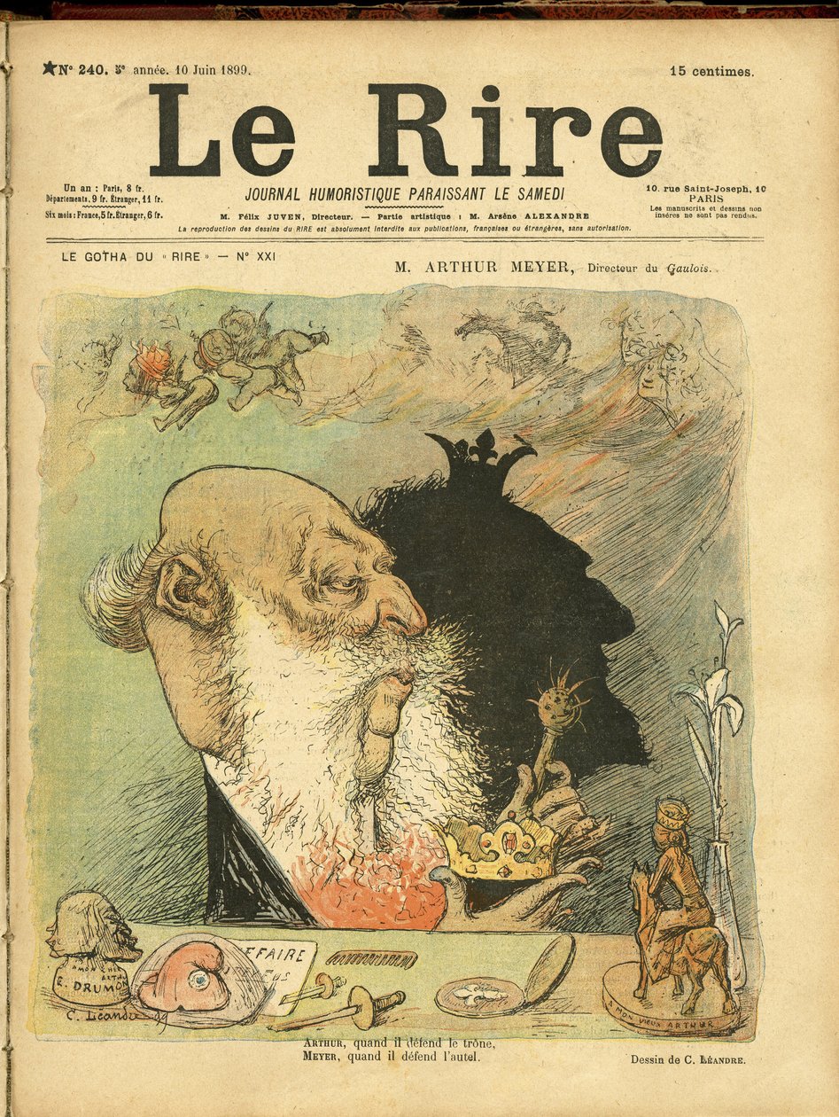 Illustration af Charles Leandre (1862-1934) til Cover of Le Rire, nr. 240 af Charles Leandre