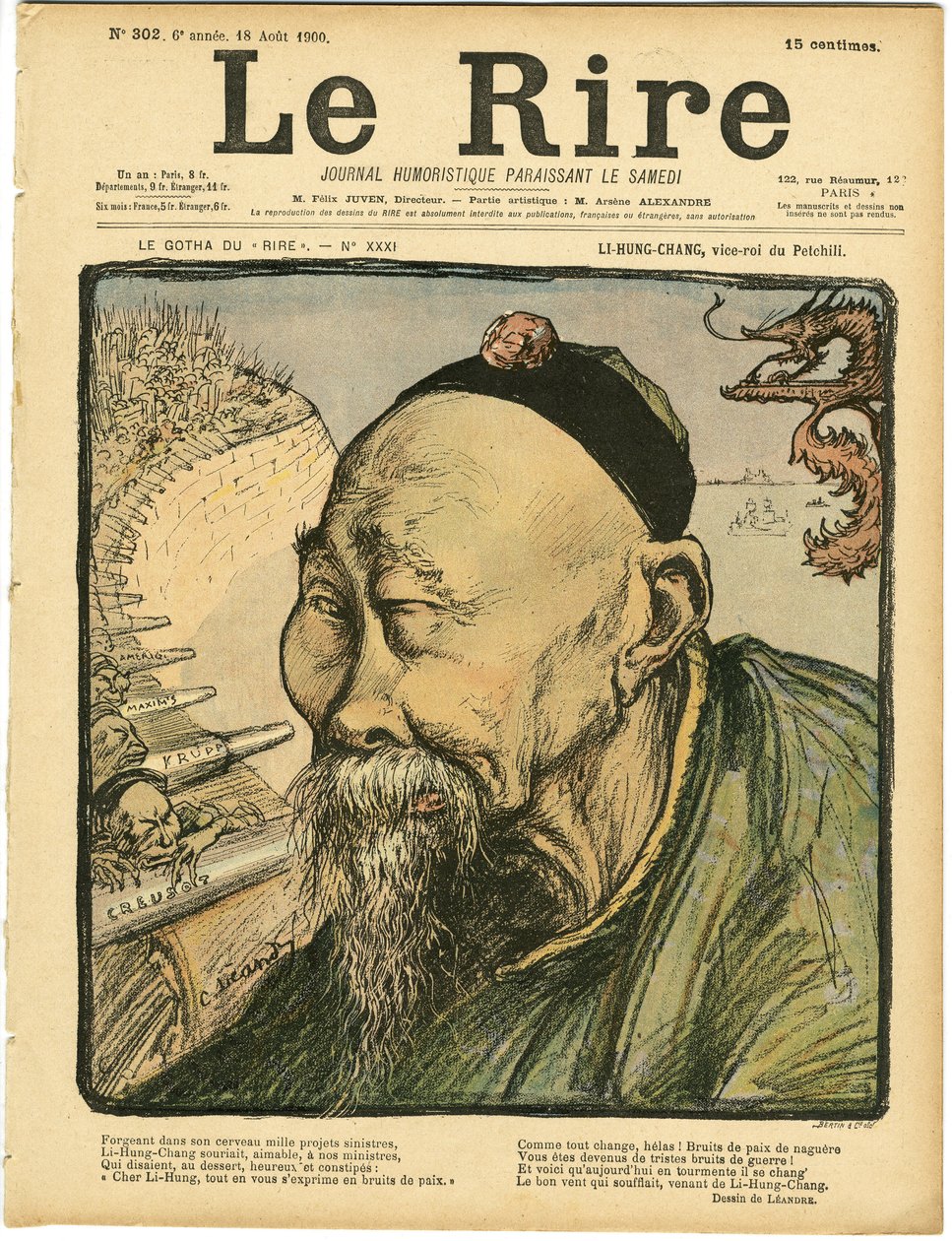 Illustration af Charles Leandre (1862-1934) til forsiden af Le Lire af Charles Leandre