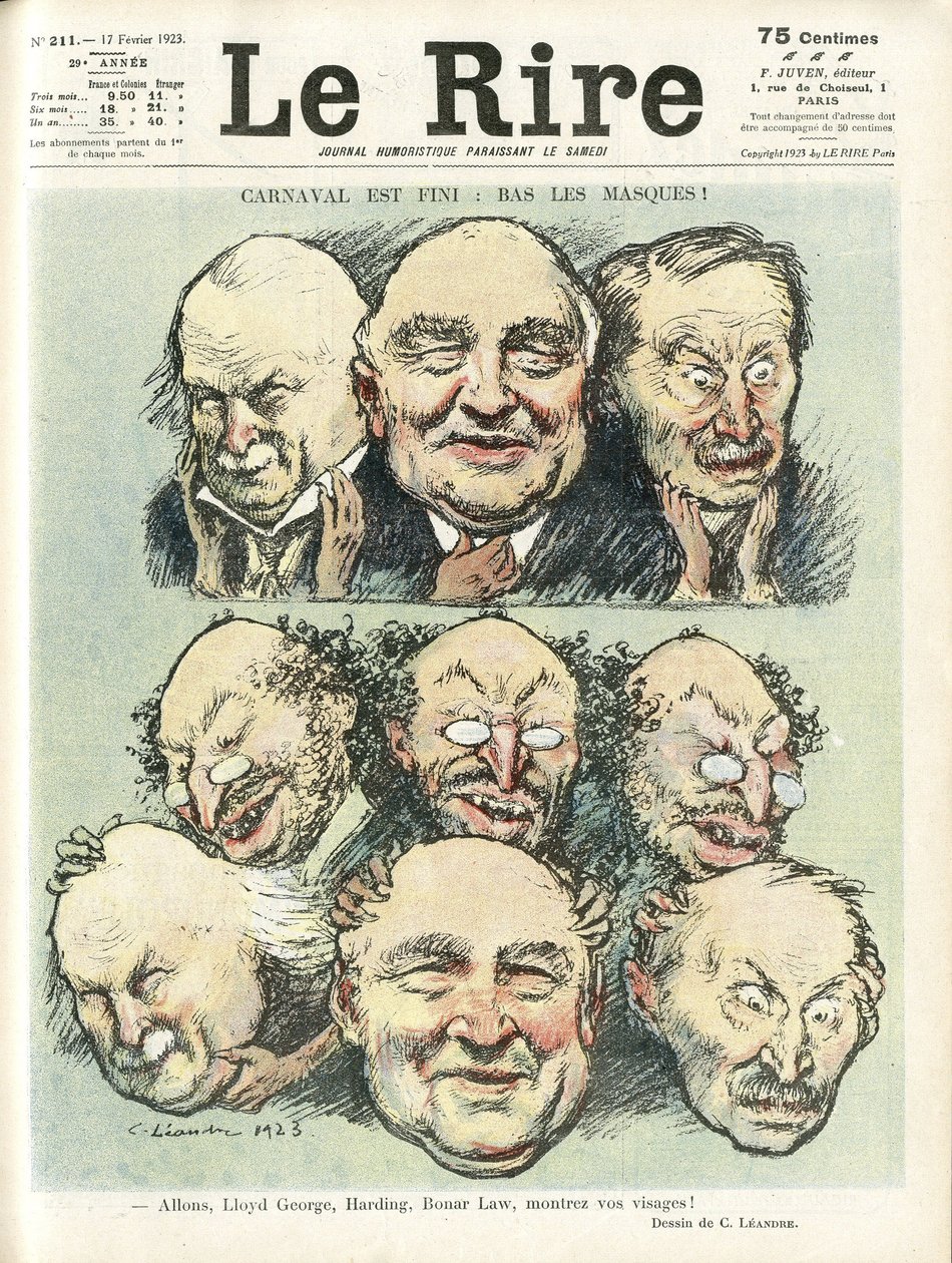 Illustration af Charles Leandre (1862-1934) til forsiden af Le Rire af Charles Leandre