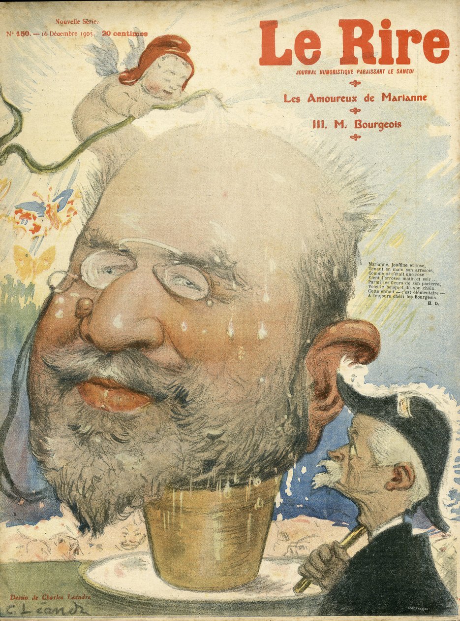 Illustration af Charles Leandre (1862-1934) til forsiden af Le Rire af Charles Leandre