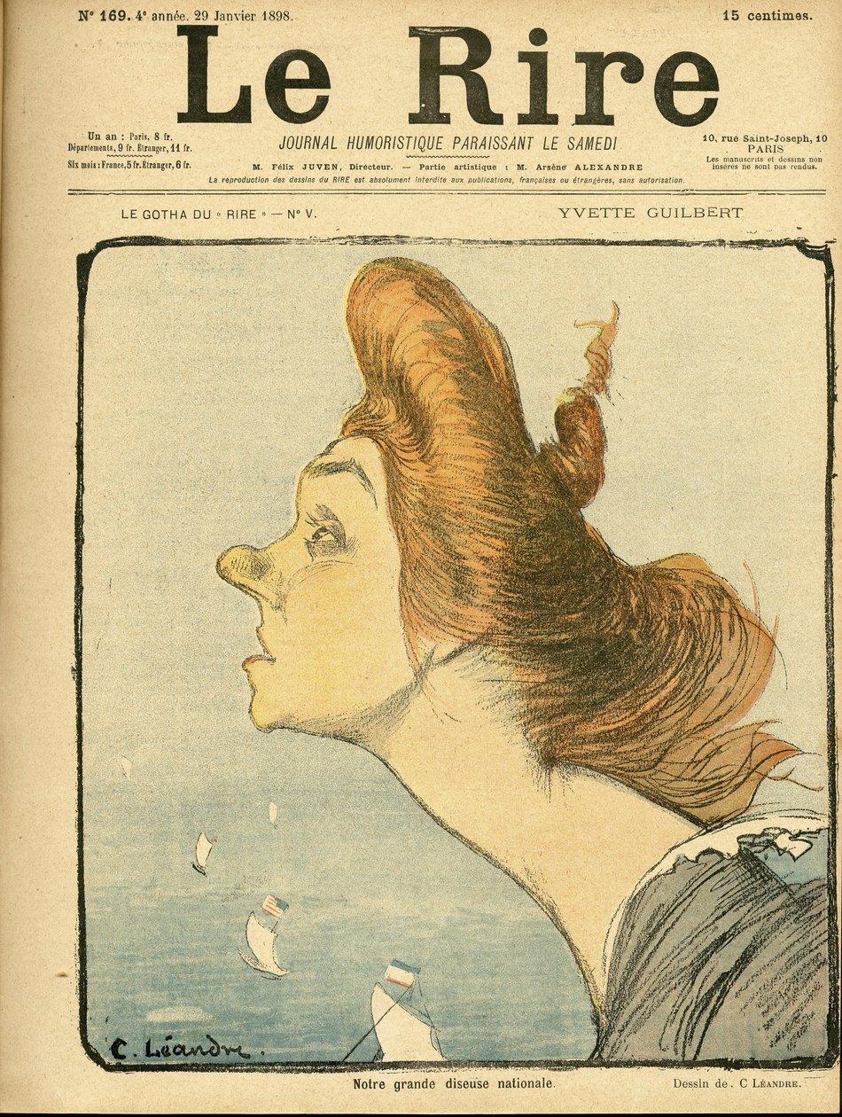 Illustration af Charles Leandre (1862-1934) til forsiden af Le Rire af Charles Leandre