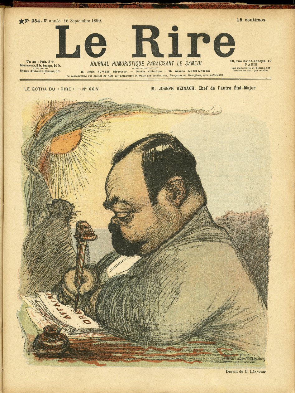 Illustration af Charles Leandre (1862-1934) til forsiden af Le Rire af Charles Leandre