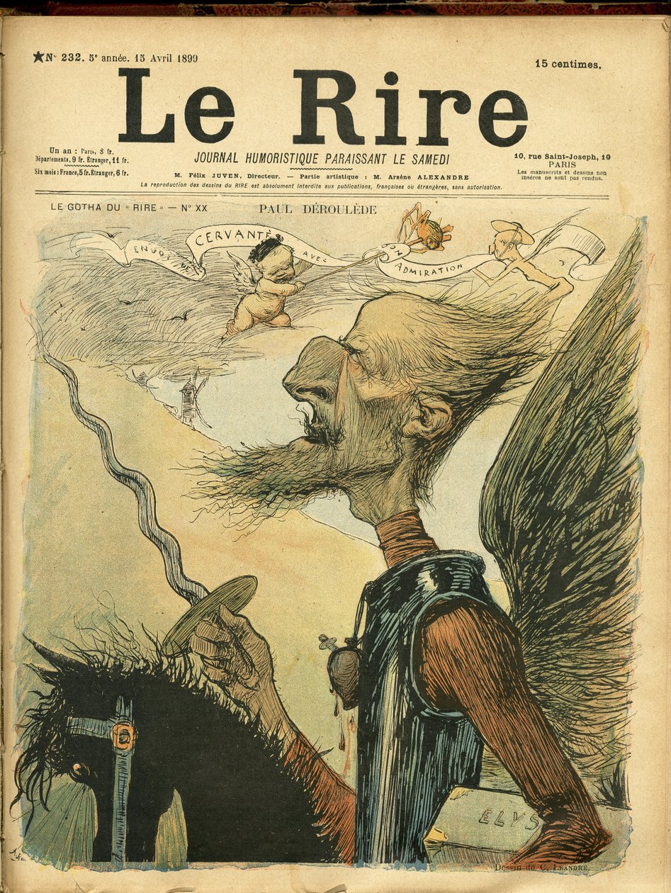 Illustration af Charles Leandre (1862-1934) til forsiden af Le Rire af Charles Leandre