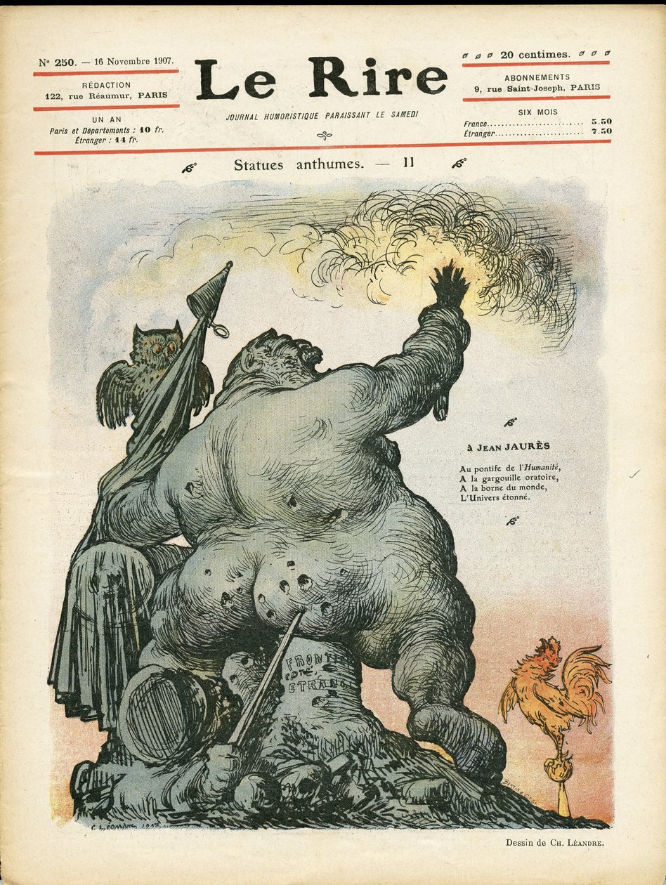 Illustration af Charles Leandre (1862-1934) til forsiden af Le Rire af Charles Leandre