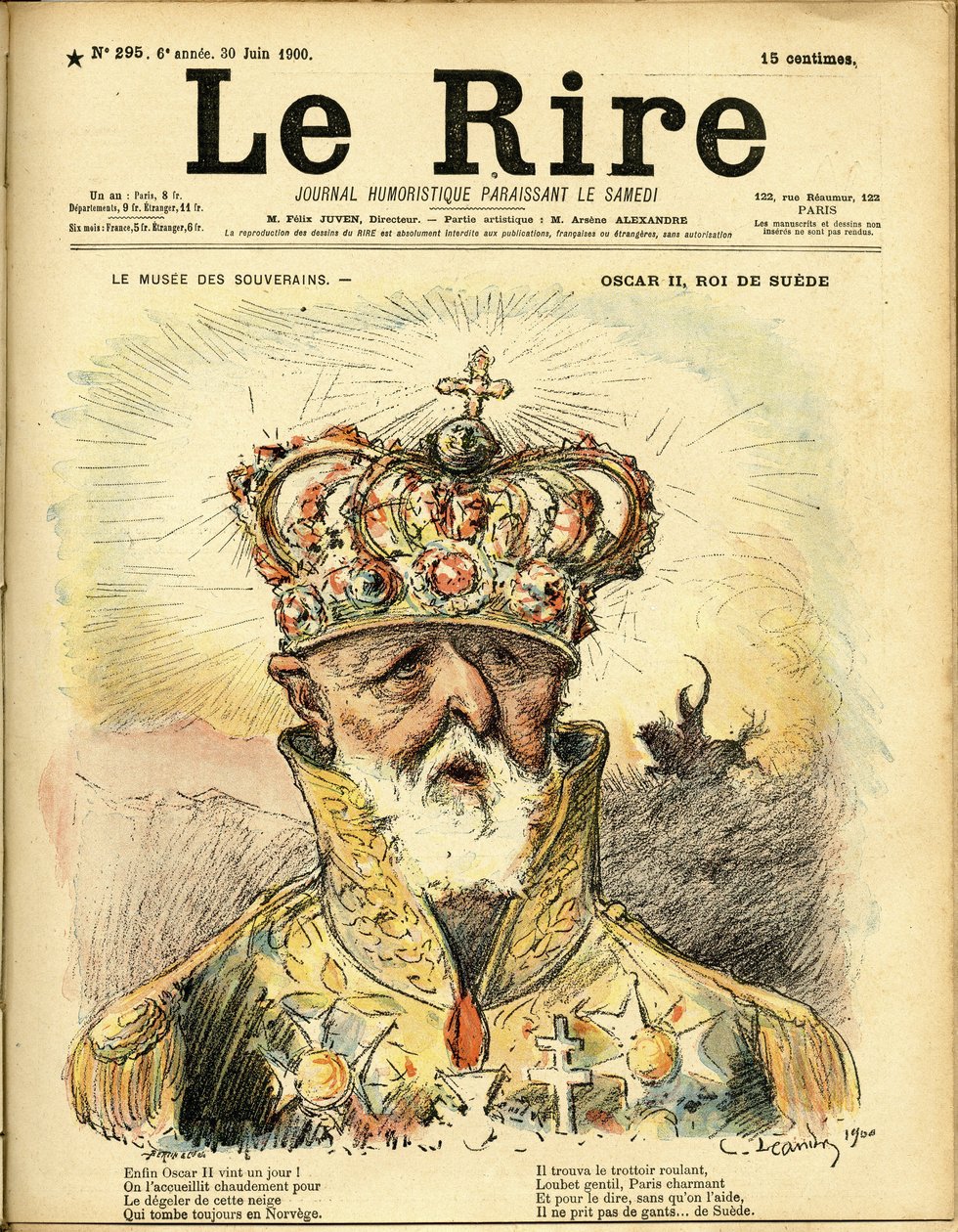 Illustration af Charles Leandre (1862-1934) til forsiden af Le Rire af Charles Leandre