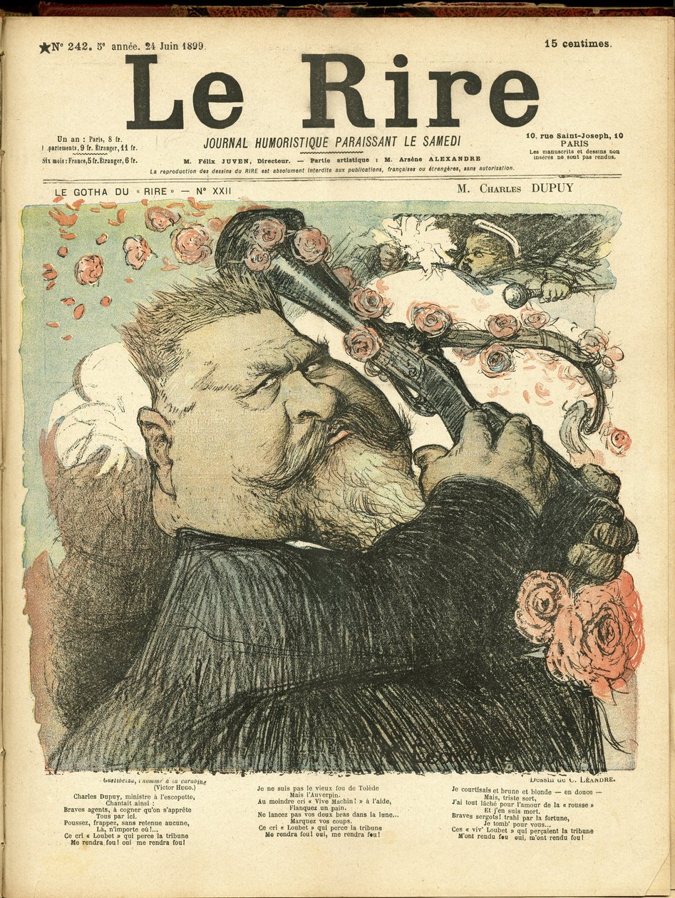 Illustration af Charles Leandre (1862-1934) til forsiden af Le Rire af Charles Leandre