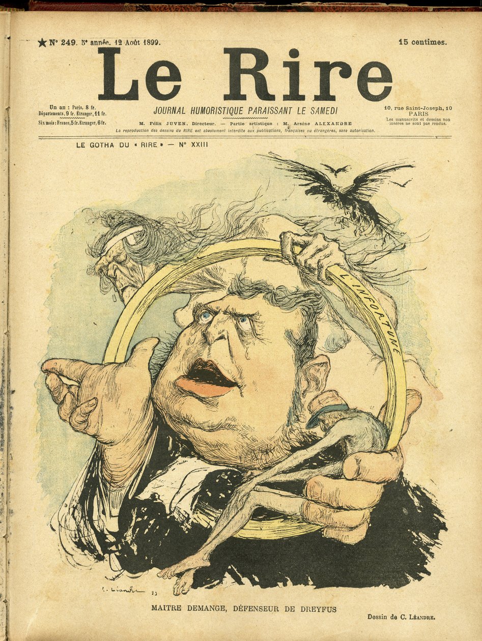 Illustration af Charles Leandre (1862-1934) til forsiden af Le Rire af Charles Leandre
