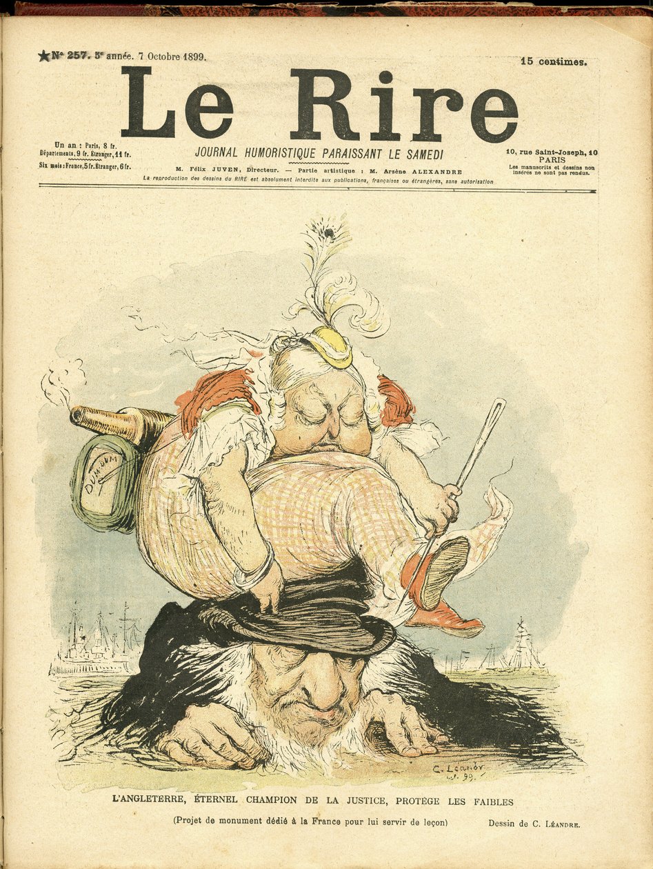 Illustration af Charles Leandre (1862-1934) til forsiden af Le Rire af Charles Leandre