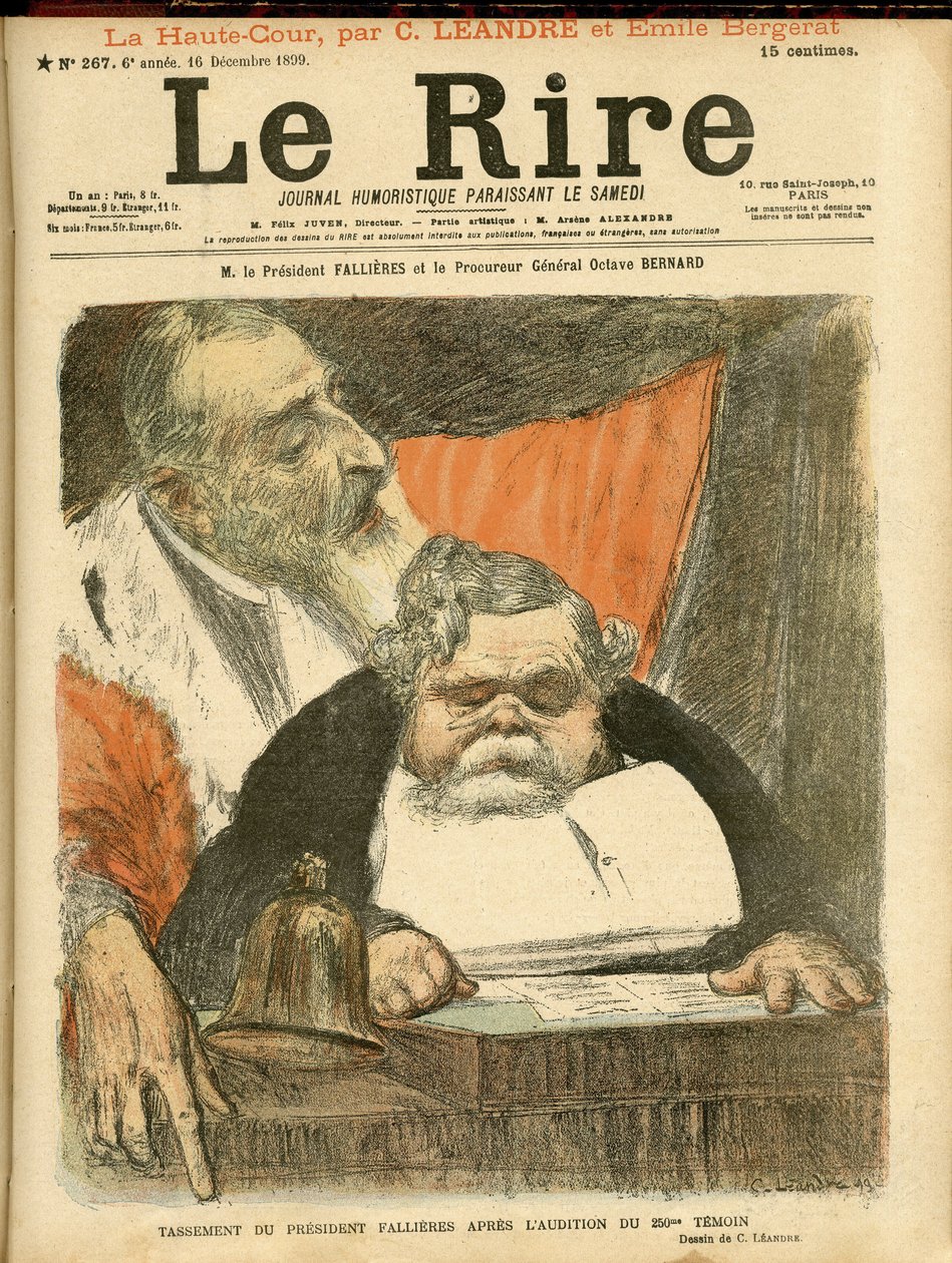 Illustration af Charles Leandre (1862-1934) til forsiden af Le Rire af Charles Leandre