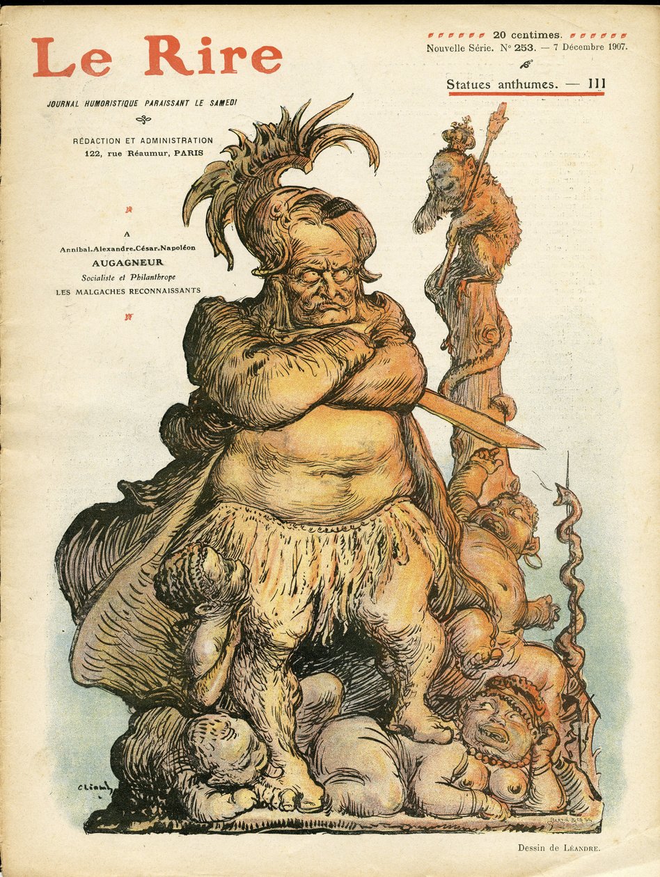 Illustration af Charles Leandre (1862-1934) til forsiden af Le Rire, 07/12/07 - Augagneur Victor (1855-1931) - Statuficering af Charles Leandre