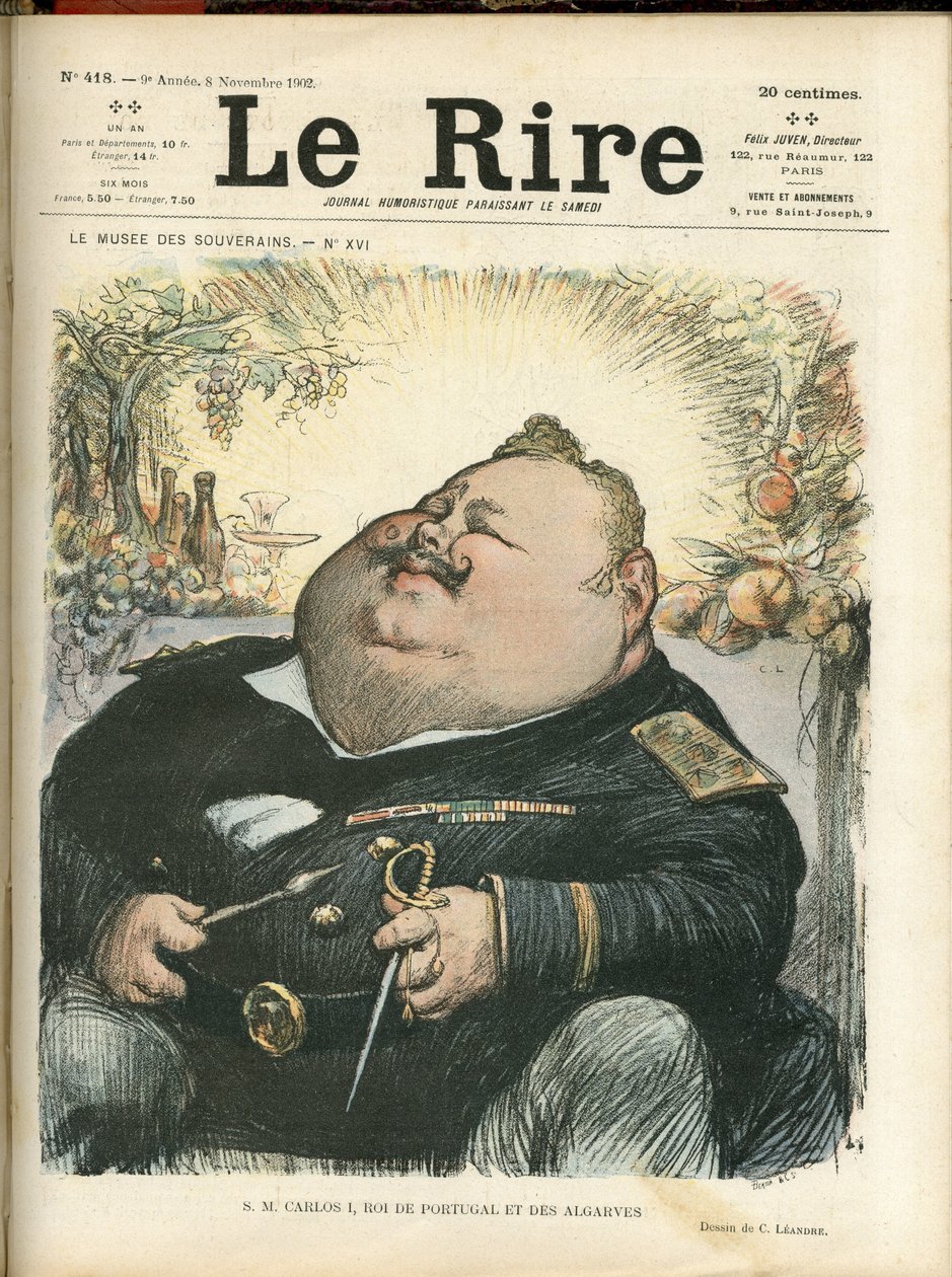 Illustration af Charles Leandre (1862-1934) til forsiden af Le Rire, nr. 418 af Charles Leandre