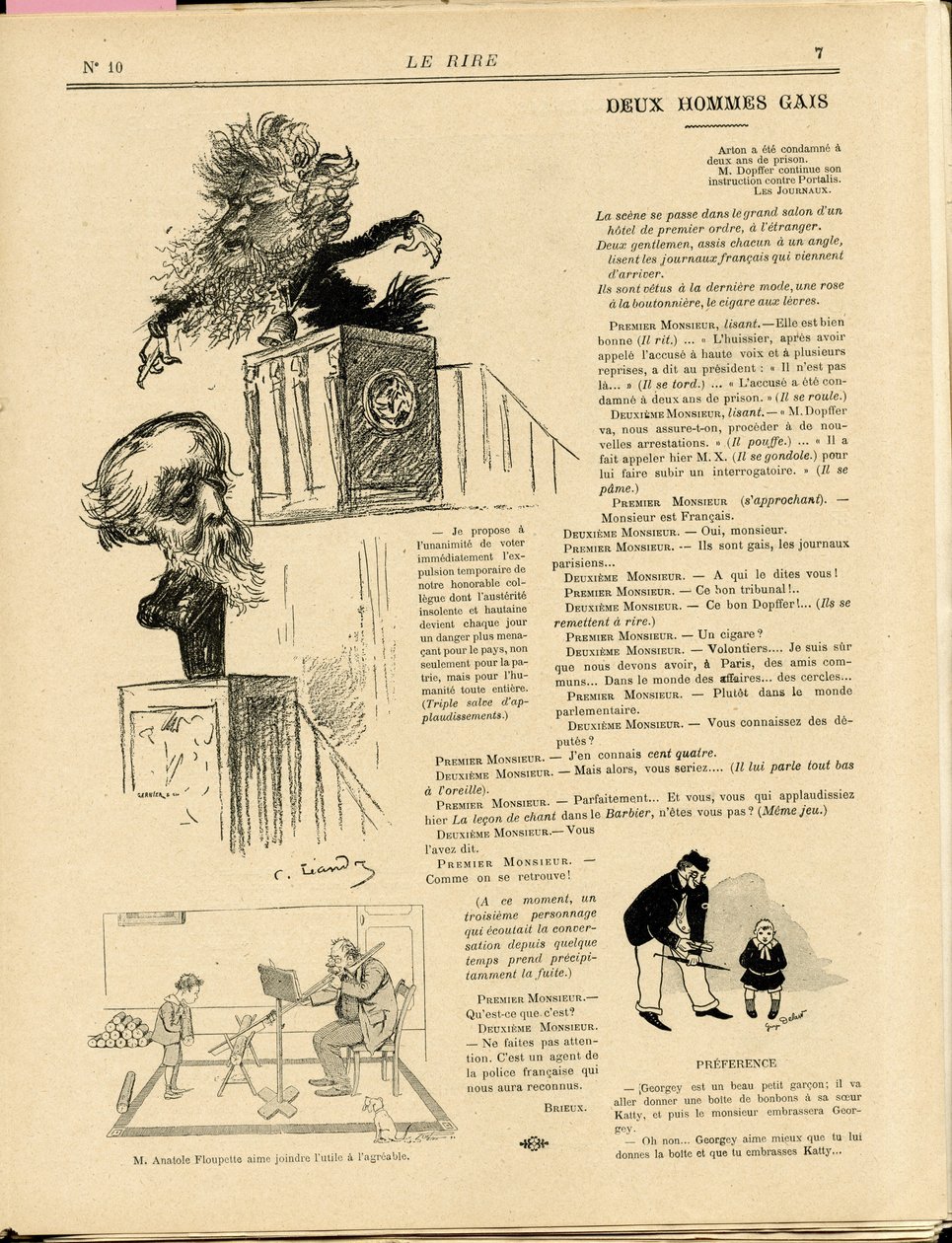 Illustration af Charles Leandre (1862-1934) i Le Rire af Charles Leandre