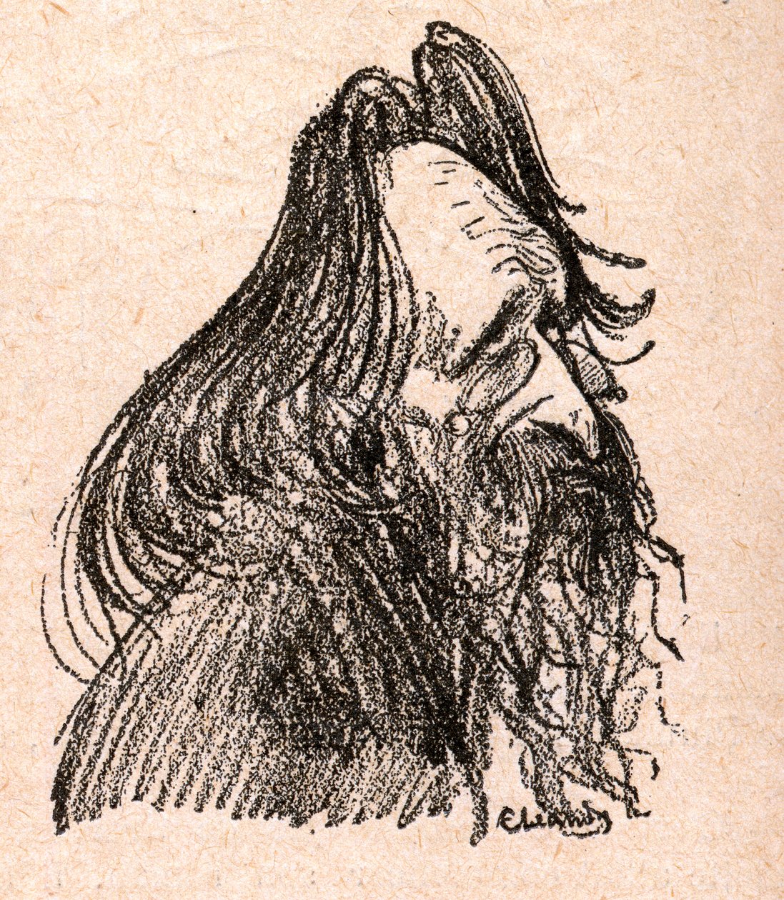 Jules Guesde (1845-1922) fransk politiker - indgravering i "Our Dear Sovereign" af Paul Bosq - illustration af Charles Leandre (1862-1934) 1898 - af Charles Leandre