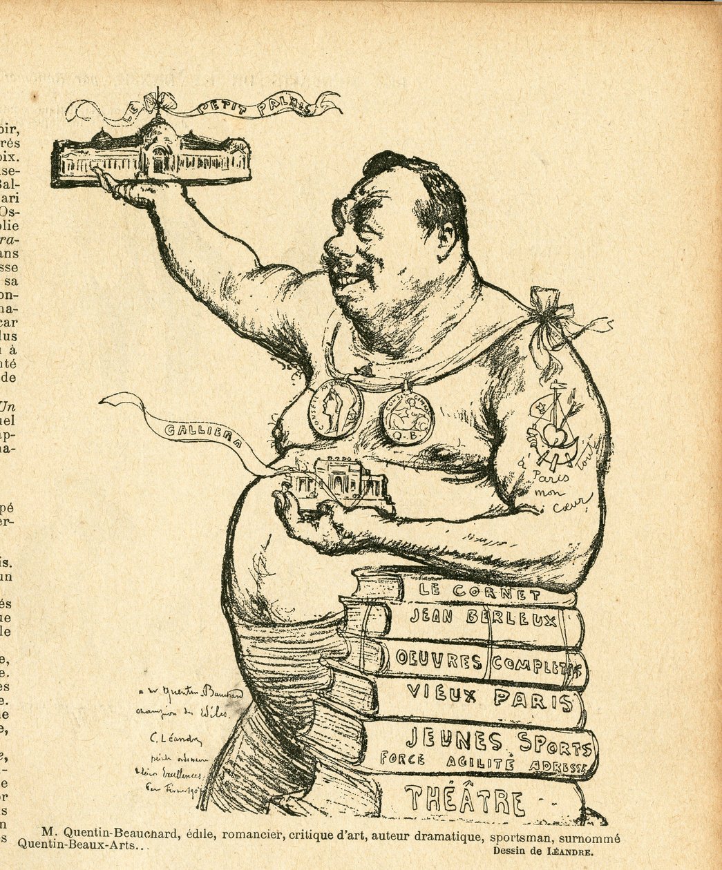 Le Lire, satirisk i sort/hvid af Charles Leandre