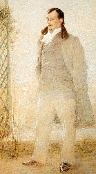 Portræt af Georges Courteline (olie på lærred) af Charles Leandre