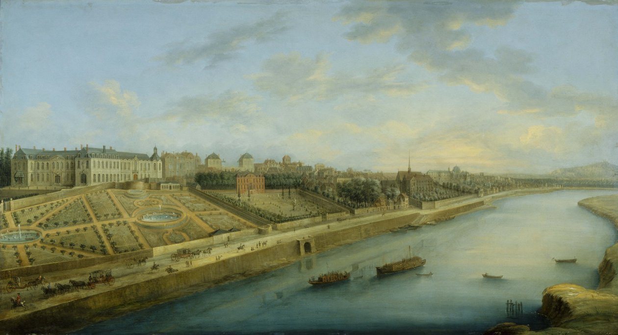 Passy og Chaillot set fra Grenelle, ca. 1743 (maleri) af Charles Leopold Grevenbroeck