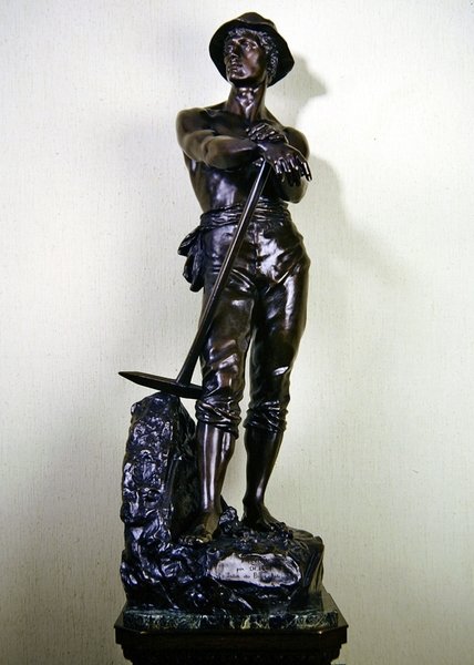 The Minor (bronze på marmorbund) af Charles Levy