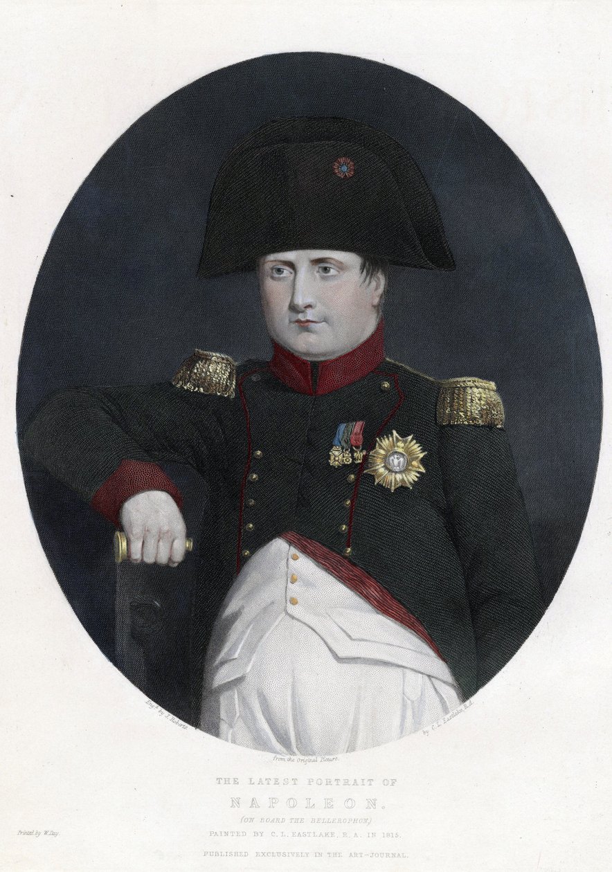 Seneste portræt af Napoleon ombord på Bellerophon - Eastlake, Sir Charles Lock (1793-1865) - 1815 - ætsning, akvarel - 29,5x22,4 - privat samling af Charles Lock Eastlake