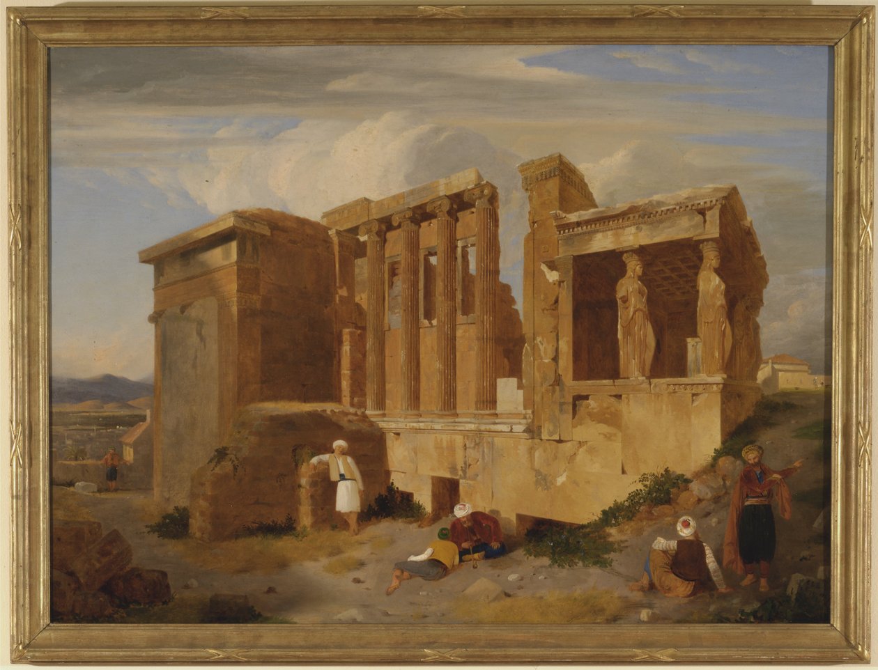 Erechtheum, Athen, med figurer i forgrunden af Charles Lock Eastlake