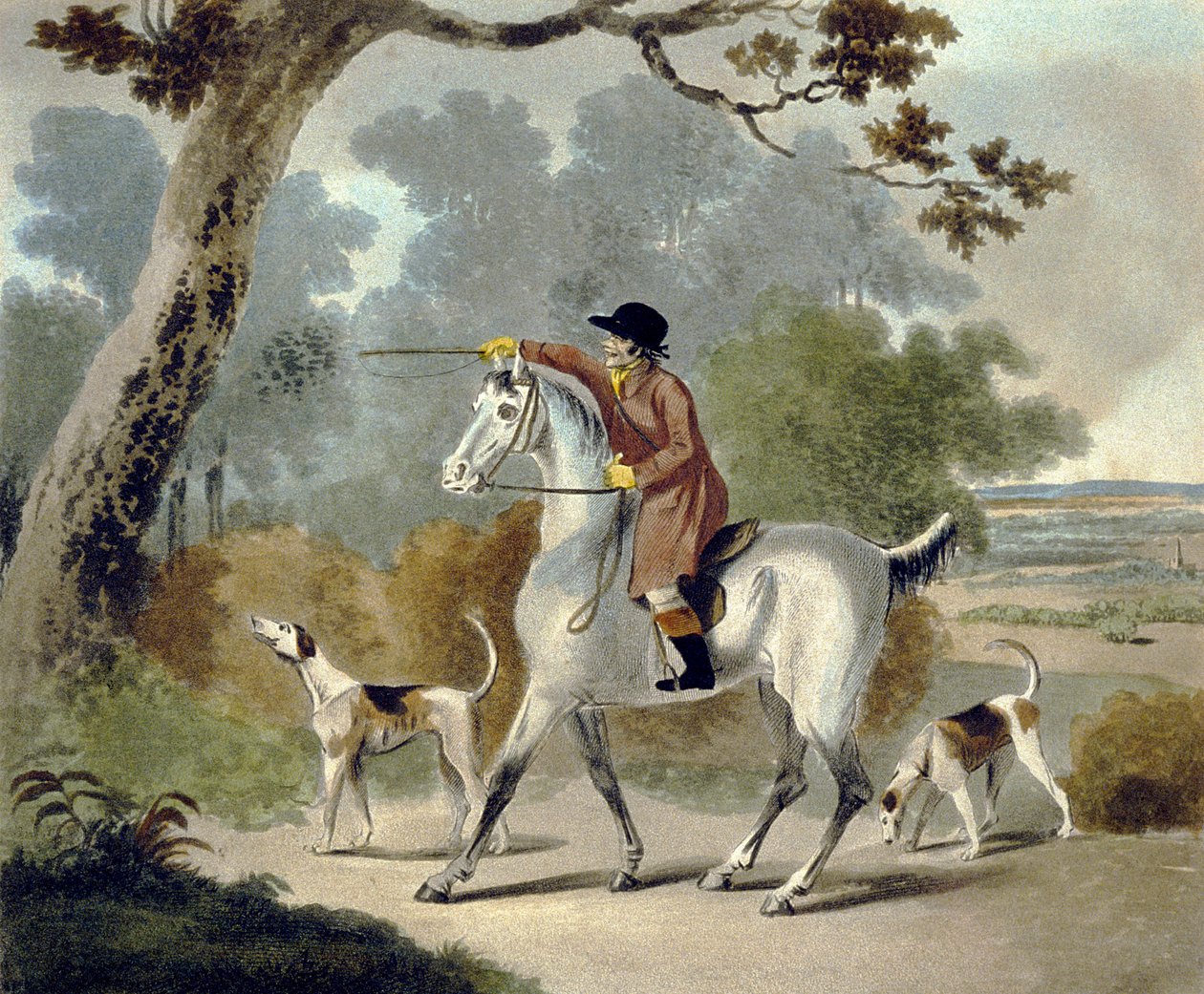 Push Him Tom Boy, fra The Pytchley Hunt, indgraveret af F. Jukes (1745-1812) af Charles Lorraine (after) Smith