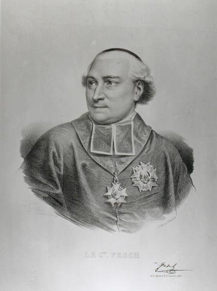 Portræt af kardinal Joseph Fesch (1763-1839) graveret af Francois Seraphin Delpech (1778-1825) (gravering) (s/h foto) af Charles Louis (after) Bazin