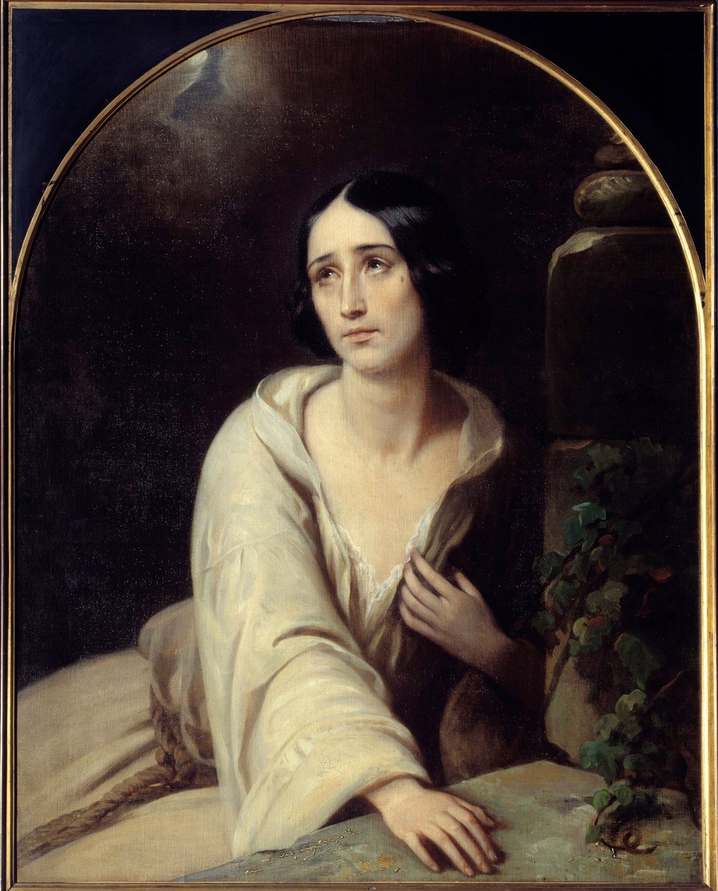 Gaetano Donizettis favorit Illustration til operaen "" La favorite"" (La favorita). Maleri af Charles Louis Bazin (1802-1859) 1840 Paris, Operamuseets bibliotek af Charles Louis Bazin
