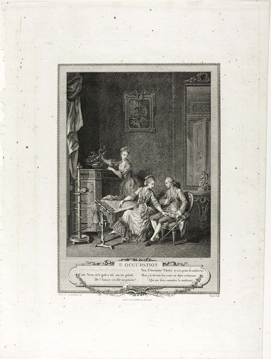 Besættelsen, fra Monument du Costume Physique et Moral de la fin du Dix-huitième siècle af Charles Louis Lingée