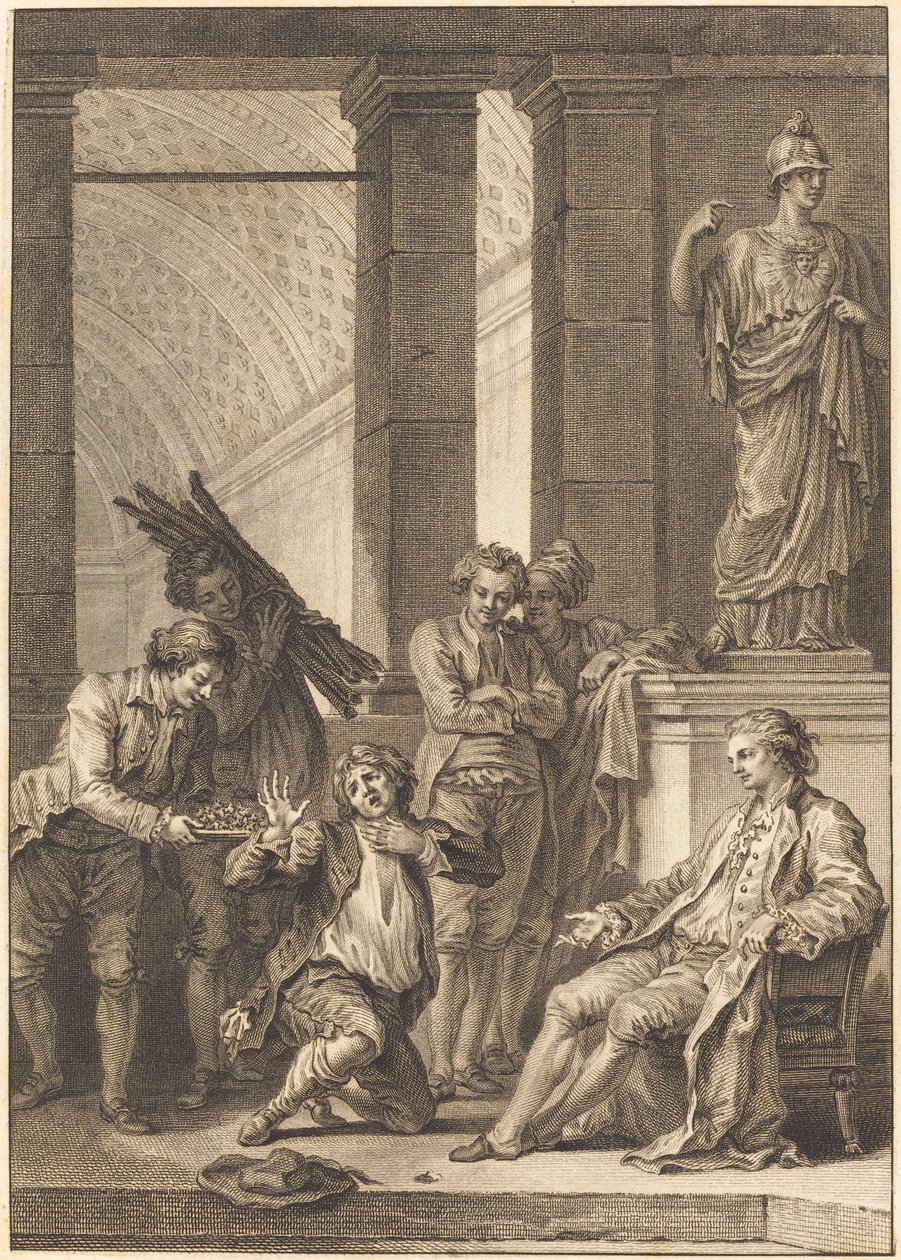Bonden af Charles Louis Lingée after Jean Honoré Fragonard