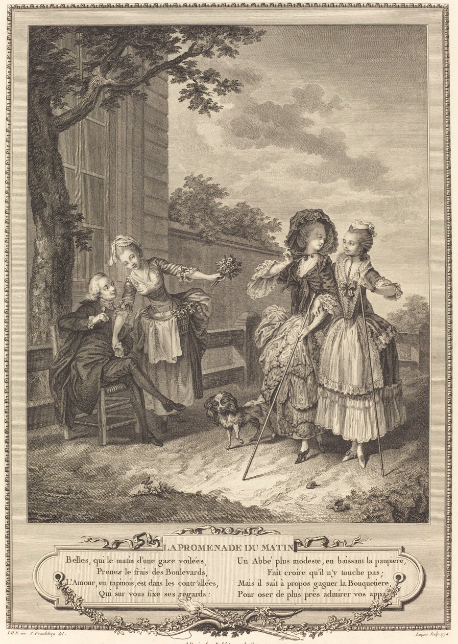 Morgenturen af Charles Louis Lingée after Sigmund Freudenberger