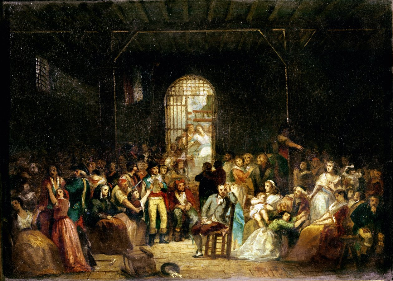 The Call for the Last Victims of the Terror, 7-9 Thermidor, år 2 (25-27 juli 1794) ca. 1850 (se også 127502 & 3 & 50501) af Charles Louis Lucien Muller