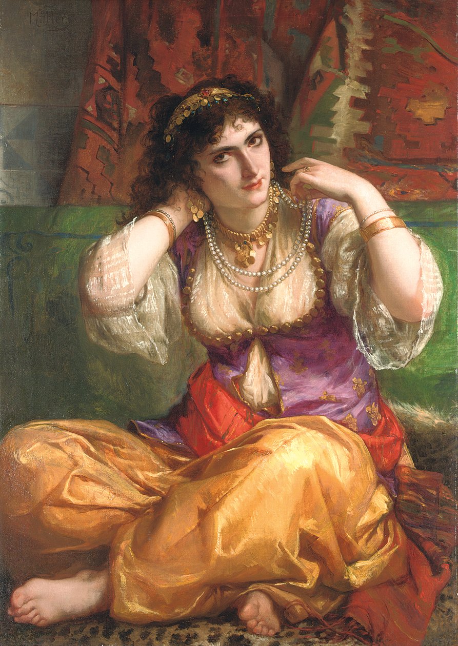 Den Odalisque af Charles Louis Lucien Muller