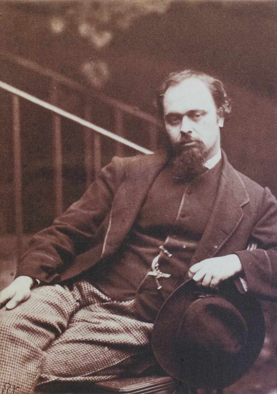 Dante Gabriel Rossetti, fotograferet af Lewis Carroll af Charles Lutwidge (1832 98) Dodgson