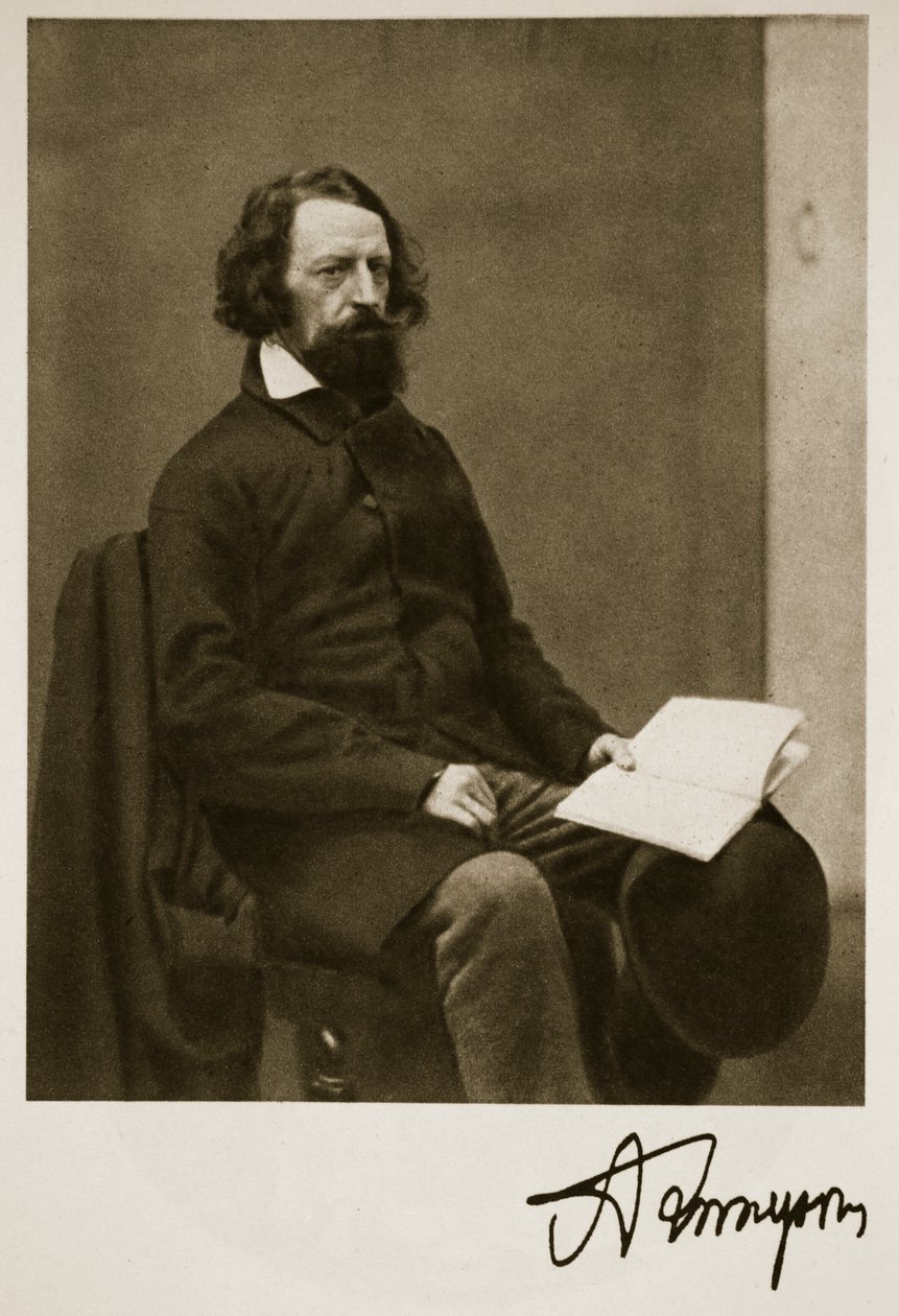 Alfred, Lord Tennyson, 28. september 1857 (sepiafoto) af Charles Lutwidge Dodgson