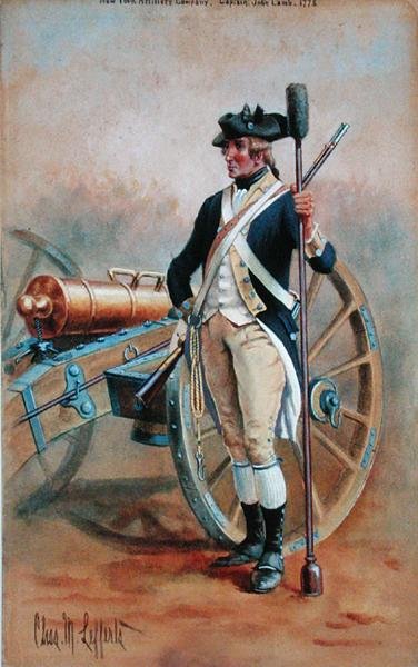 Gunner, New York Artillery (akvarel på papir) af Charles MacKubin Lefferts