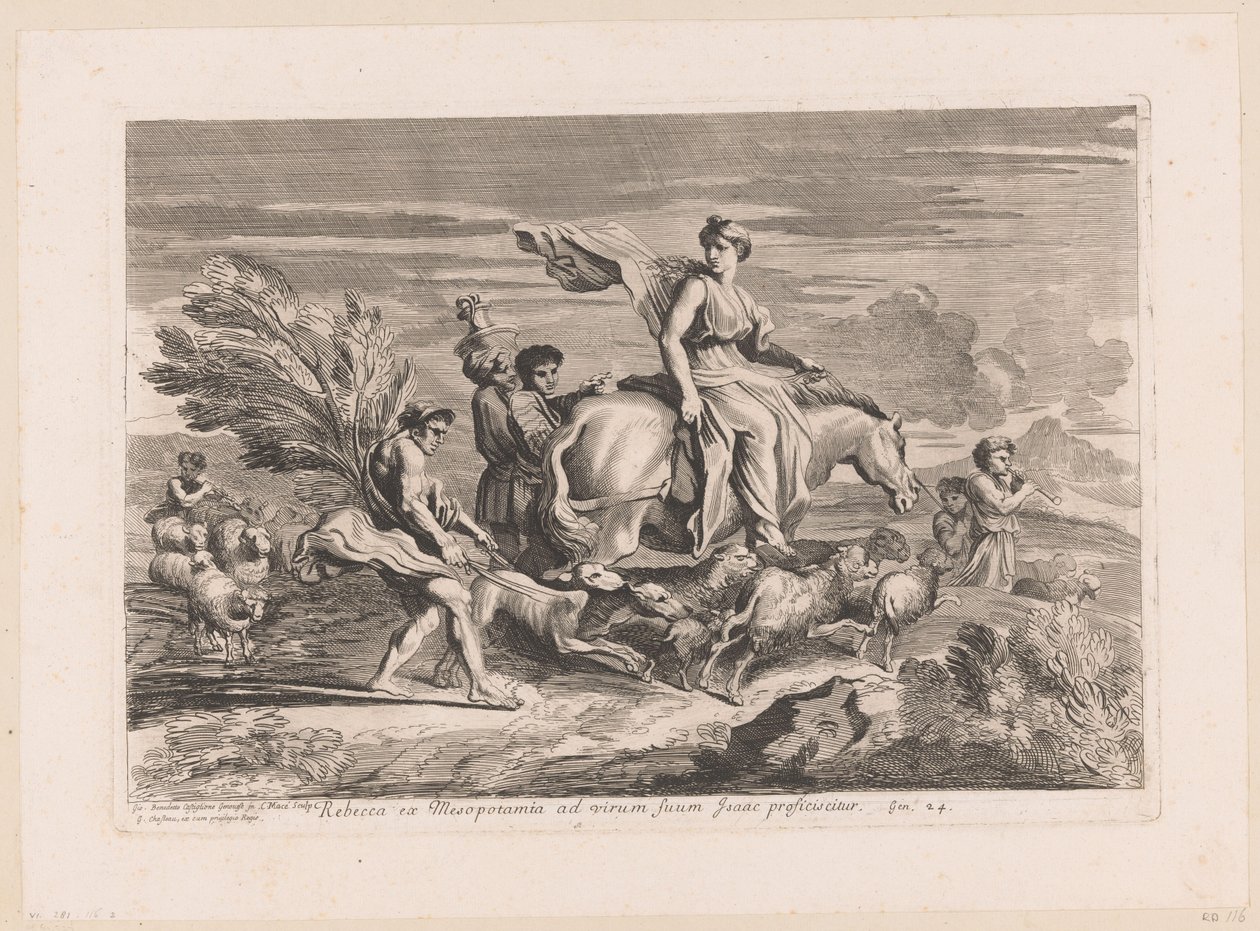 Rebecca forlader Mesopotamien af Charles Macé