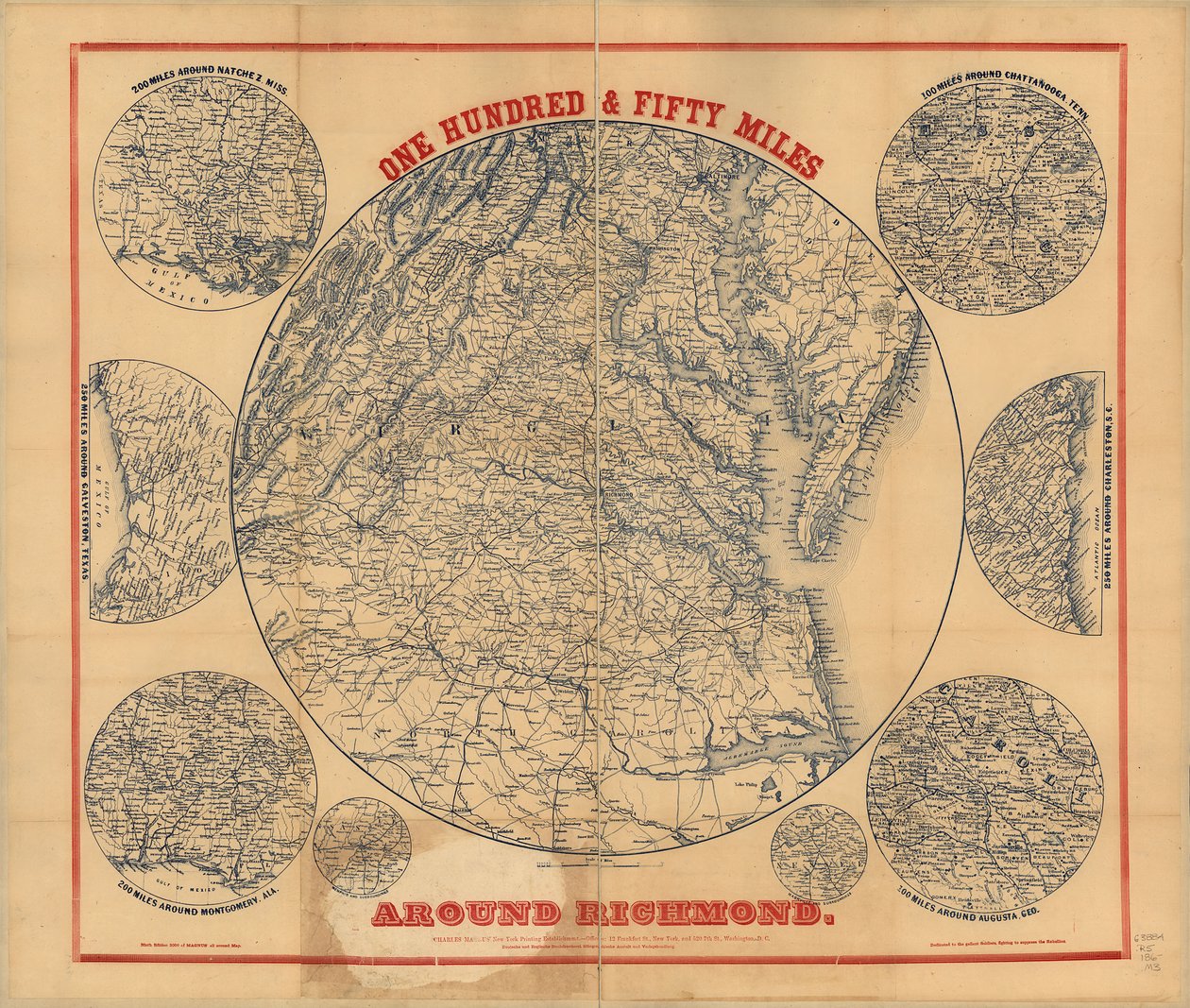 Et hundrede og halvtreds miles omkring Richmond. 9. udg. af Charles Magnus