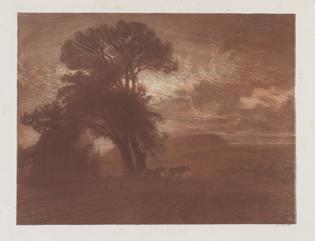 Kapellet i Minerville, plade VI fra Songs of the Creatures af Charles Marie Dulac