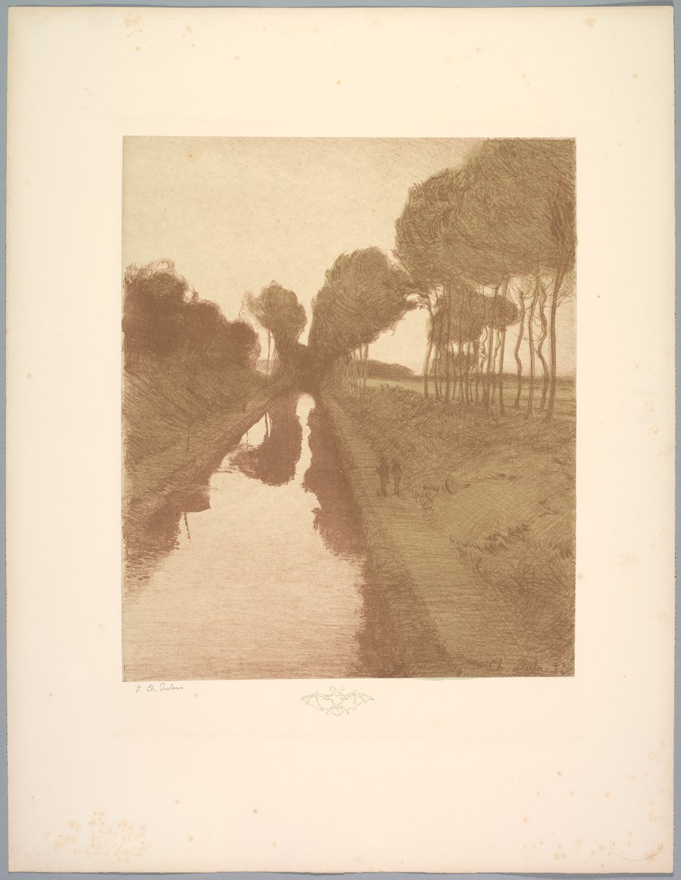 Suite af Landskaber: Landskab, Plade 3, Note, Bat, 1892-1893. af Charles Marie Dulac