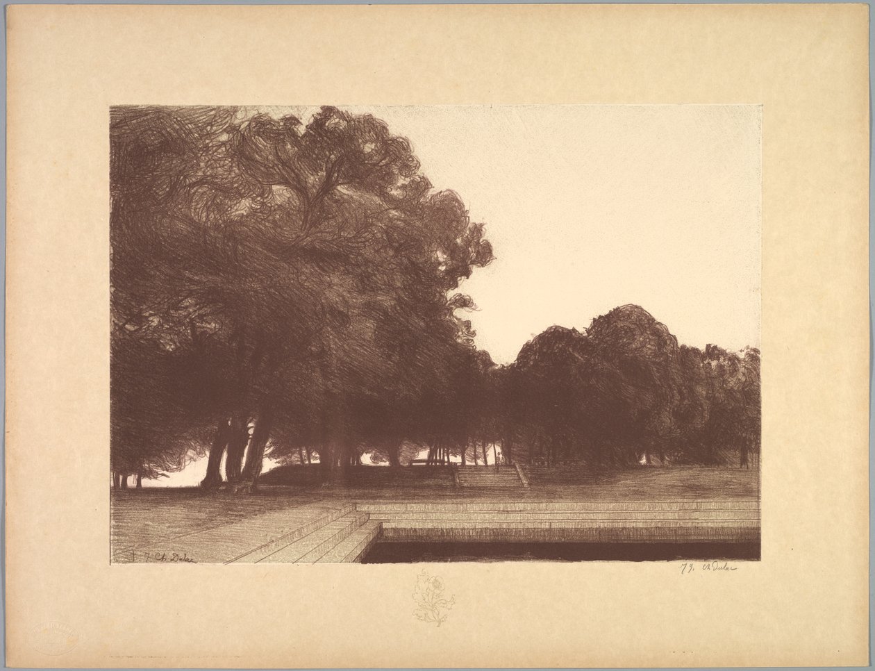 Suite af Landskaber: Landskab, Plade 7, Note, Valmuer, 1892-1893. af Charles Marie Dulac