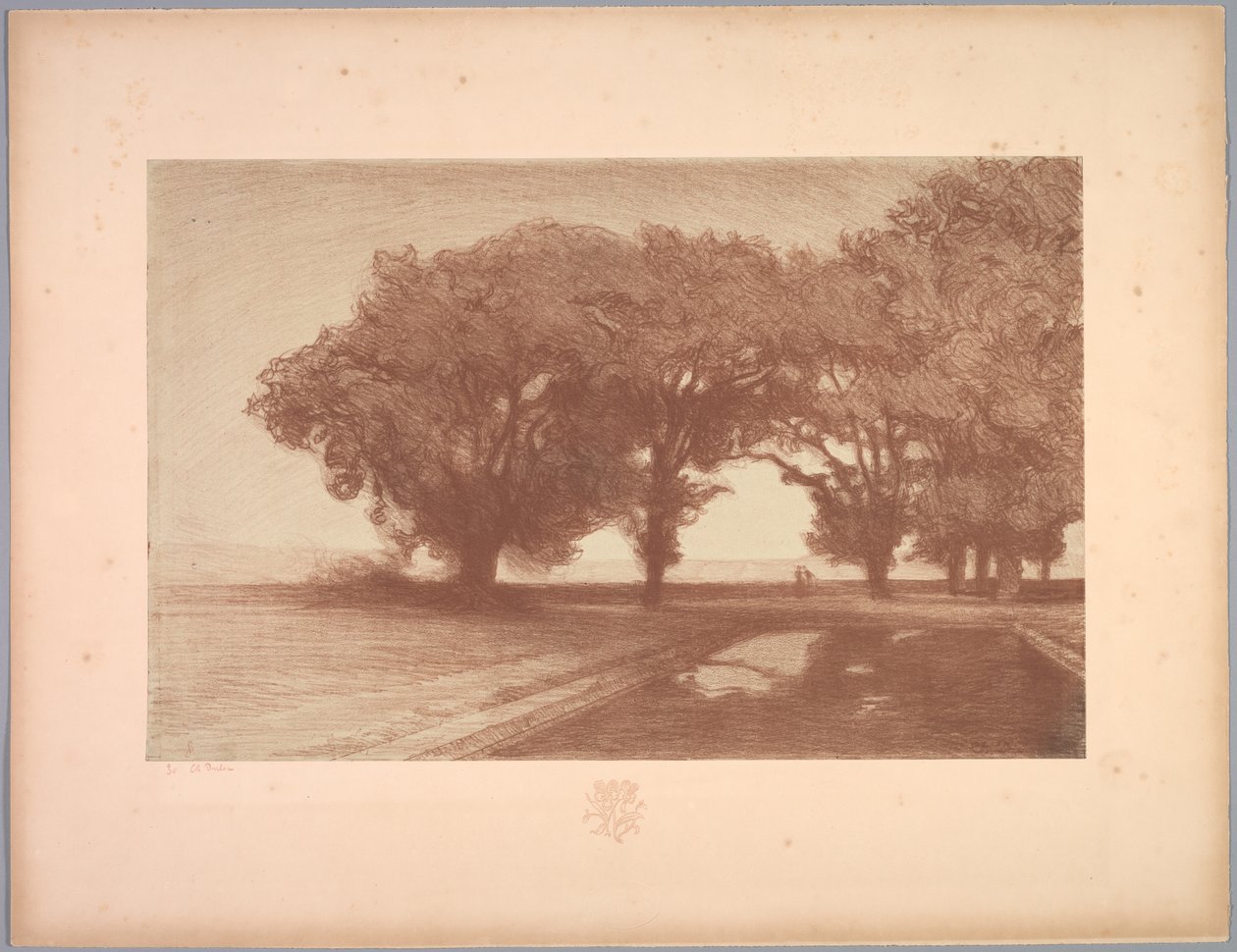 Suite af Landskaber: Landskab, Tavle 8, Note, Stedmoderblomster, 1892-1893. af Charles Marie Dulac