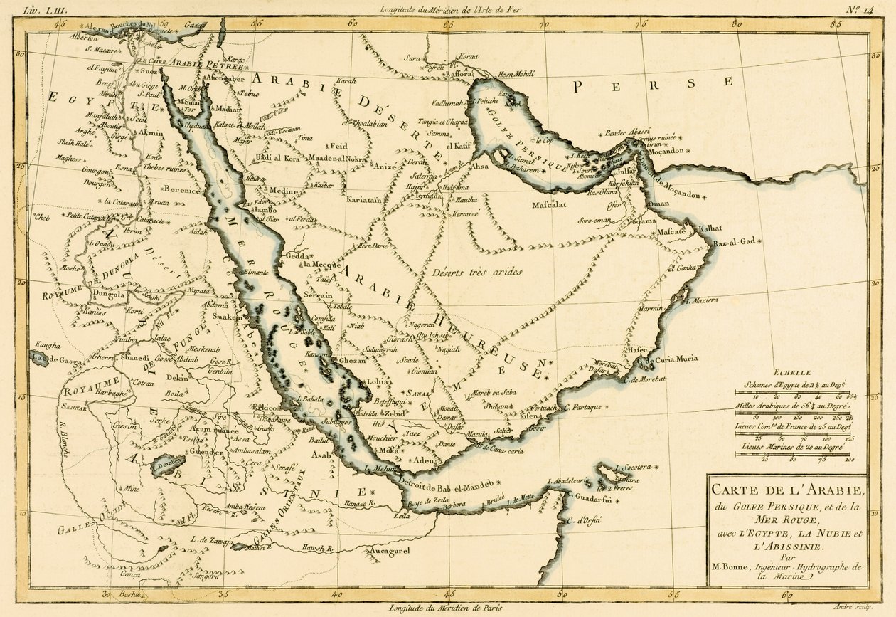 Arabien, Den Persiske Golf og Det Røde Hav, med Egypten, Nubien og Abessinien, fra 