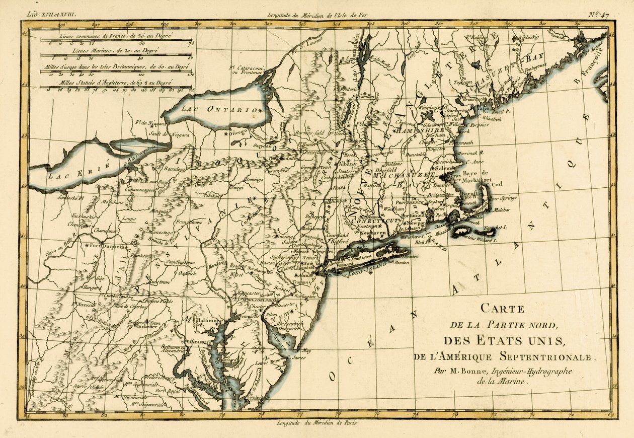 Nordøstkysten af ​​Amerika, fra 