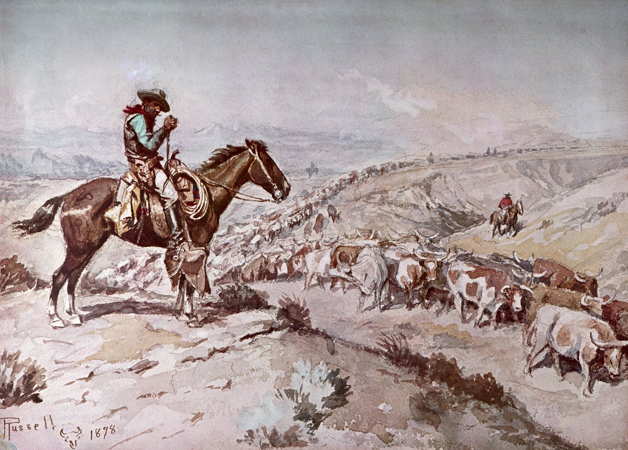Kvægdrev af Charles Marion Russell