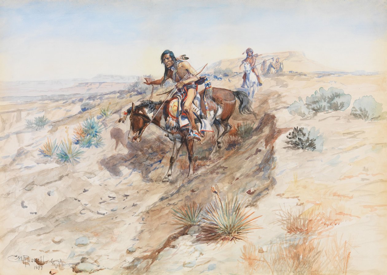 Indian Braves, 1899 af Charles Marion Russell