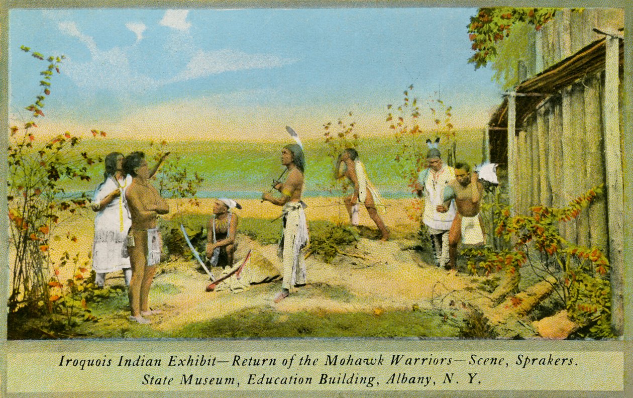Iroquois Indian Exhibit, State Museum, Albany af Charles Marion Russell