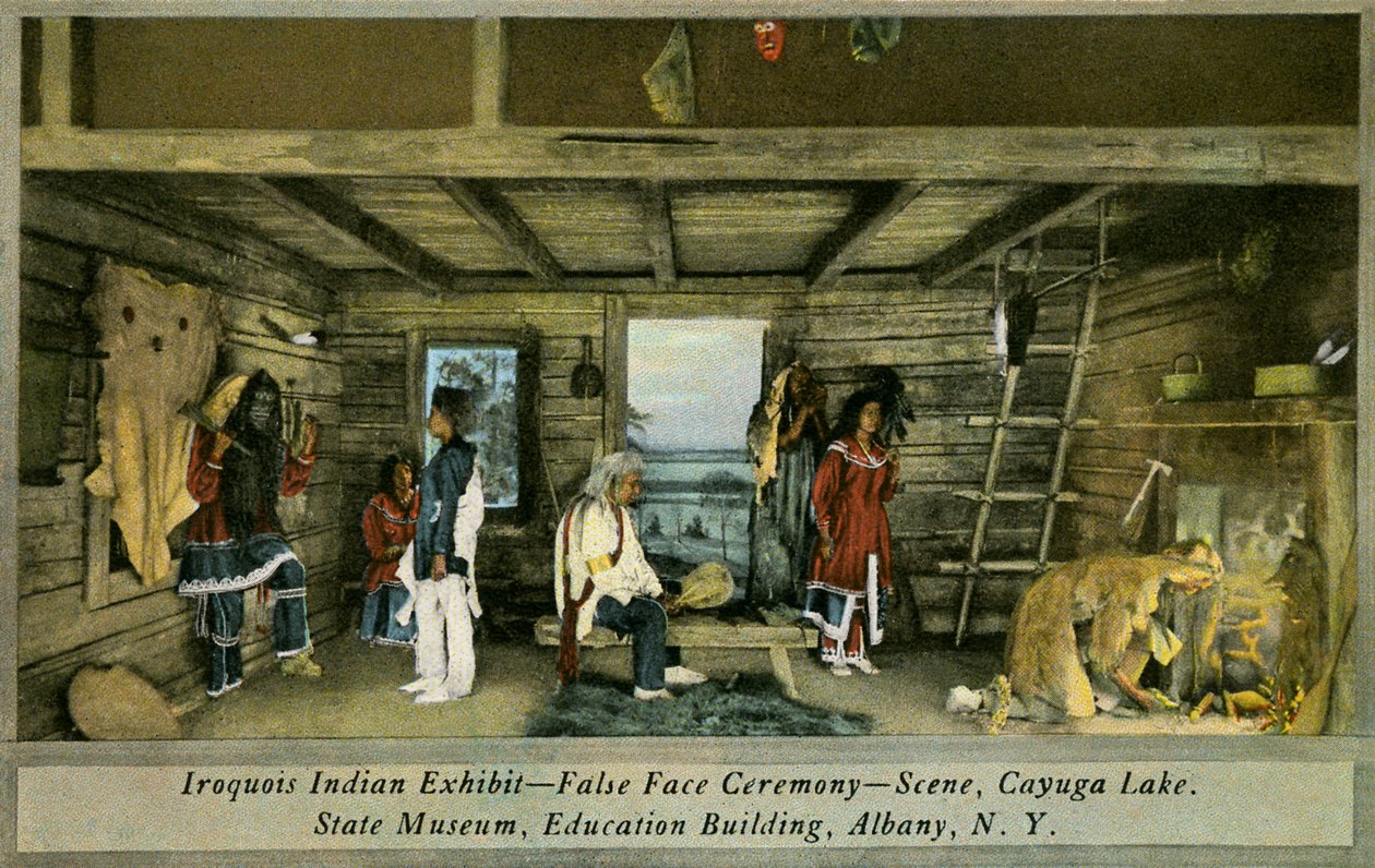 Iroquois Indian Exhibit, State Museum, Albany af Charles Marion Russell