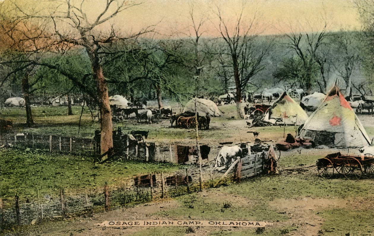 Osage Indian Camp, Oklahoma af Charles Marion Russell